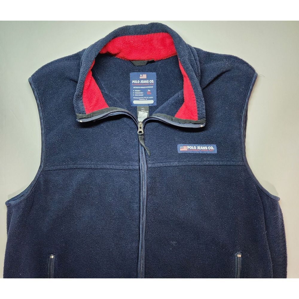 VINTAGE RALPH LAUREN POLO JEANS CO SIZE XL FLEECE ZIP VEST